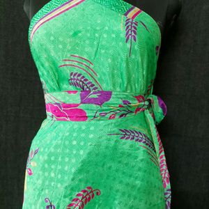 Vintage Silk Saree Wrap Skirt