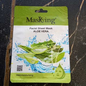 Masking  Skin Moisturizing Alovera Face Sheet Mask