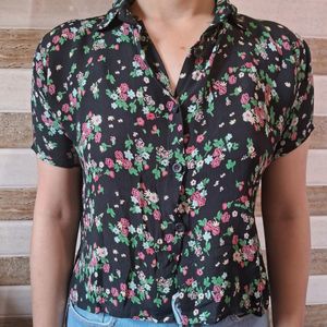 Floral Black Shirt For Teens🌺