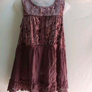 Knox Rose Purple Velvet & Lace Dress