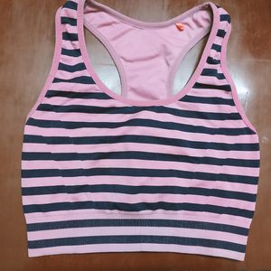 Striped Sports Braa Comfortable And Breathable Fab