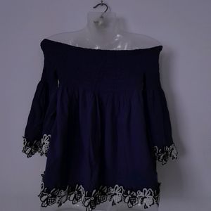 Navy Blue Casual Top (Women's)