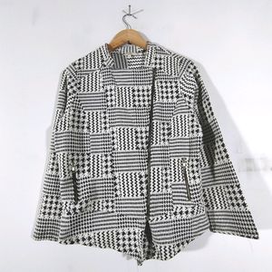 Off White With Black Print Jacket (Women's)