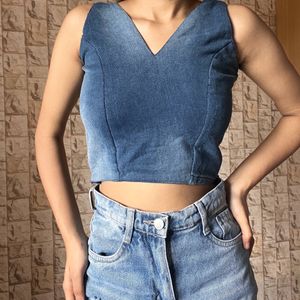 Denim UpCycled Y2K Tops