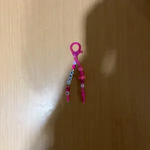 New Neon Pink Customised Bag Charm/keychain