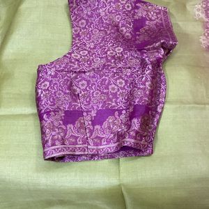 Green n Magenta Saree