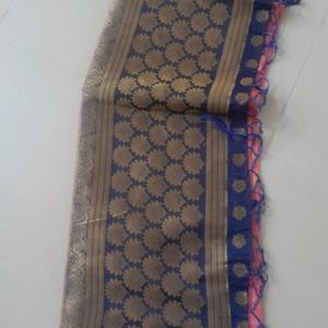 Pink And Navvy Blue Saree