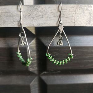 Green Dangle Earrings