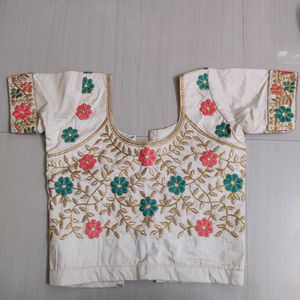 Cream Floral Lehanga