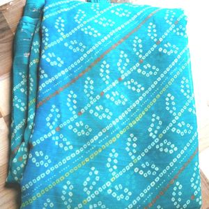 Bandhani Saree With Blouse