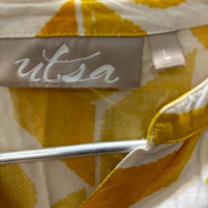 Yellow High Low Tunic By Utsa