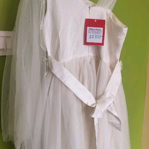 Mystery White Long Gown/New With Tag