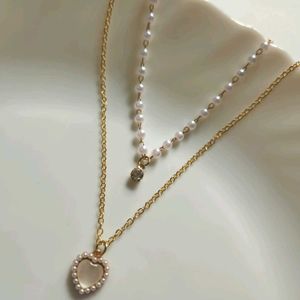 Korean Double layer Pearl Necklace