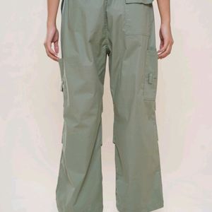 New Me Olive Cargos For Women