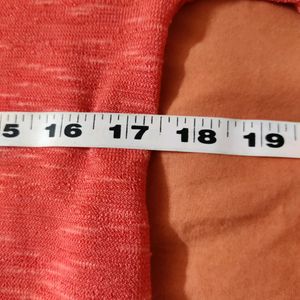 Gently Used Coral Top For Casual Get-together