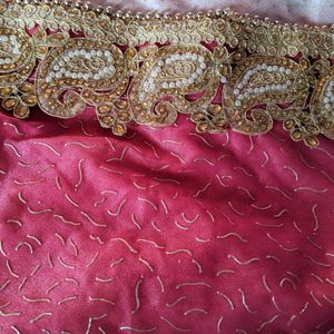 Wedding Style Heavy Embroided Pastel Saree