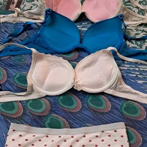 Combo Of Four Imported Fabric Bra N Panty