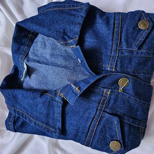 Navy Blue Denim Jacket For Women