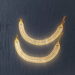 Bridal Golden Kundan Anklet