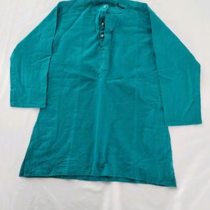 Teal Blue Cotton Shirt (Boys)