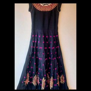 Black Anarkali With Dupatta