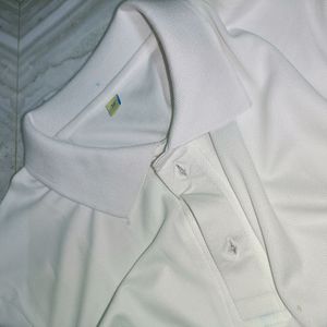 Men's White Polo T-shirt.