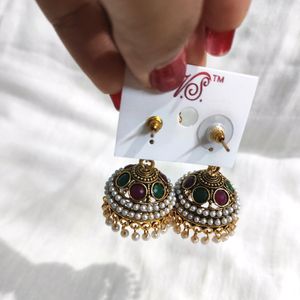 Oxidised Ethnic Earring