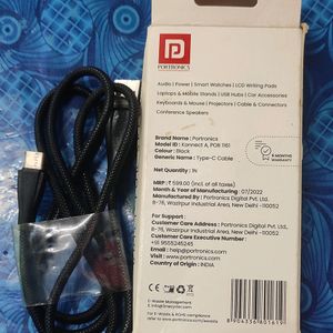 Portronics Type C Cable