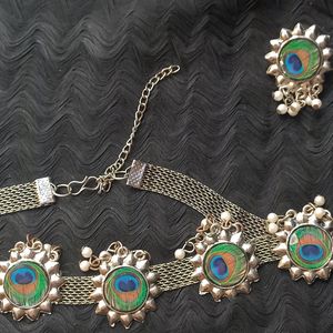 Peacock Oxidized Jewelery Set