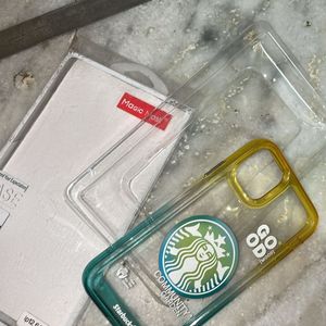 iPhone mobile cover, Starbucks, yellow and green