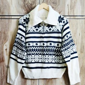 Black & Offwhite  Designer Sweater Size-42-44