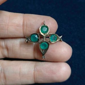 14k Antique Emerald Pendant