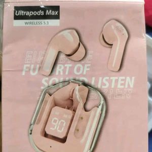 Pink Airpods With Time