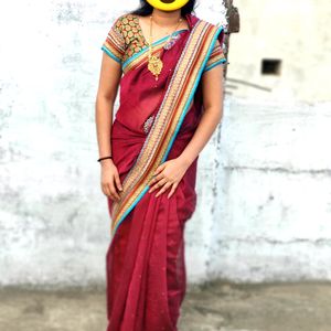 Party Wear Saree With Blouse