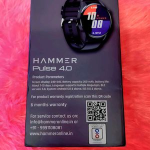 New Hammer Pulse 4.0 Round Dial Calling SmartWatch