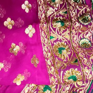 Heavy Designed Saree With Stitched Blouse