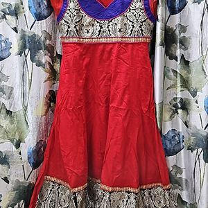 Beautiful Red Festive Anarkali