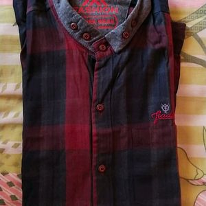 Men's check shirt l size L l 100% cotton l Never used