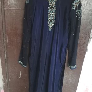 Blue Suit With Palazzo And Dupatta