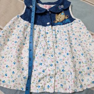 Baby Girl Blue/White Dress 12m