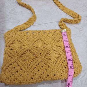 Mustard Crochet Handbag✨️