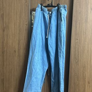 Cotton Blue Jeans Trouser