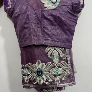 Saree With Blouse, Fall And Petticoat