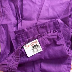 Swahili Combo Of Purple And Green Comfort Pants.