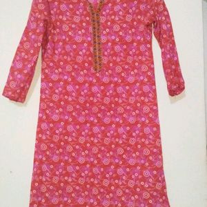 Daily Wear Cotton A Line Kurthi