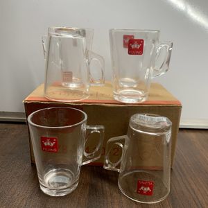 130ml Coffee Cup With Handle Set Of 6 - Glass