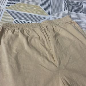 Beige Stretchable Leggings Casual For Women