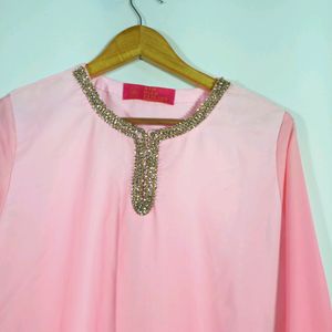 Pink & Rose Colored Kurtha Set (Women's)