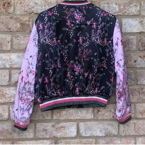 H&M Imported Floral Sakura Bomber Jacket