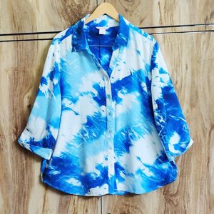 Blue Shaded Shirt Size-44